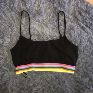 Forever 21 Black & Rainbow Bralette